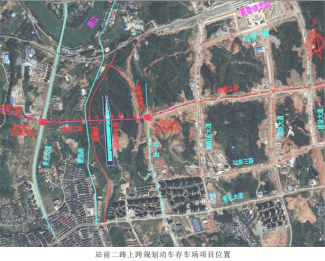 高鐵商務區(qū)站前二路鐵路及回車場三座跨線橋梁工程